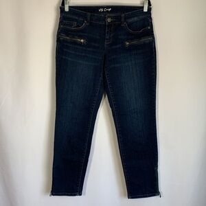Victoria’s Secret Dark Blue Cropped Jeans with Zippers